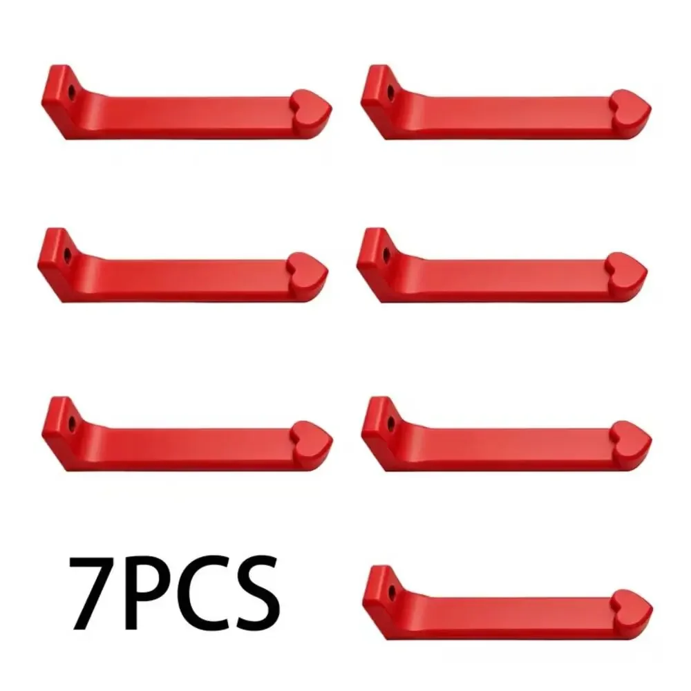 Wall-Mounted Tape Dispenser Organizer 7pcs Red Shop Storage Rack New